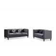 thumbnail image 2 of Uspridefurniture Fancher Kittleson Velvet Classic 2Pcs Livingroom Set, Gray, 2 of 7
