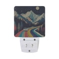 thumbnail image 5 of Yayeee LED Plug in Night Light for The Home with Auto Dusk to Dawn Light Sensors, 2 Pack, Evening Mountain Road, 5 of 6