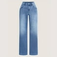 thumbnail image 5 of KANG Women Wide Leg Jeans For Casual High Waisted Strechy Straight Leg Loose Denim Pants With Pocket, 5 of 6