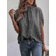 thumbnail image 1 of Women's Blouse Casual Print Batwing Sleeve Tops Elegant Chiffon Loose T-, 1 of 4