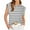 Gray, variant on Gustave Cap Sleeve Striped Tops for Women Summer Casual Shirts Crew Neck Trendy Basic T-Shirt Tank Blouse Loose Fit "White, S"