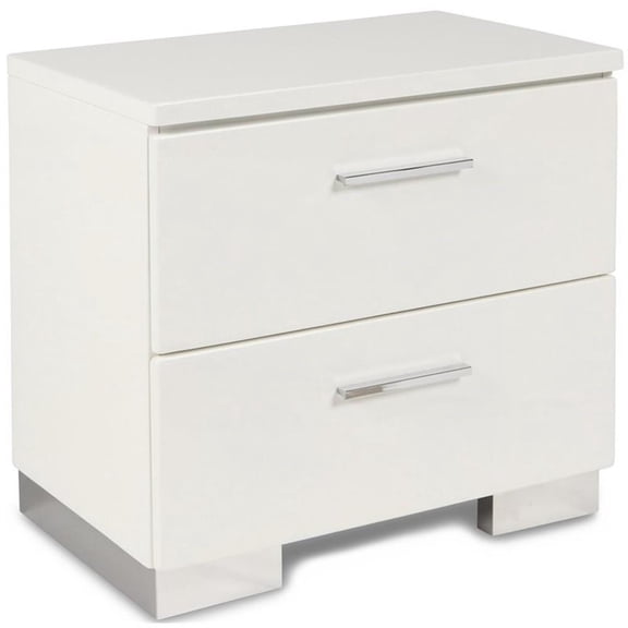 New Classic Furniture Sapphire Solid Wood 2-Drawer Nightstand in White