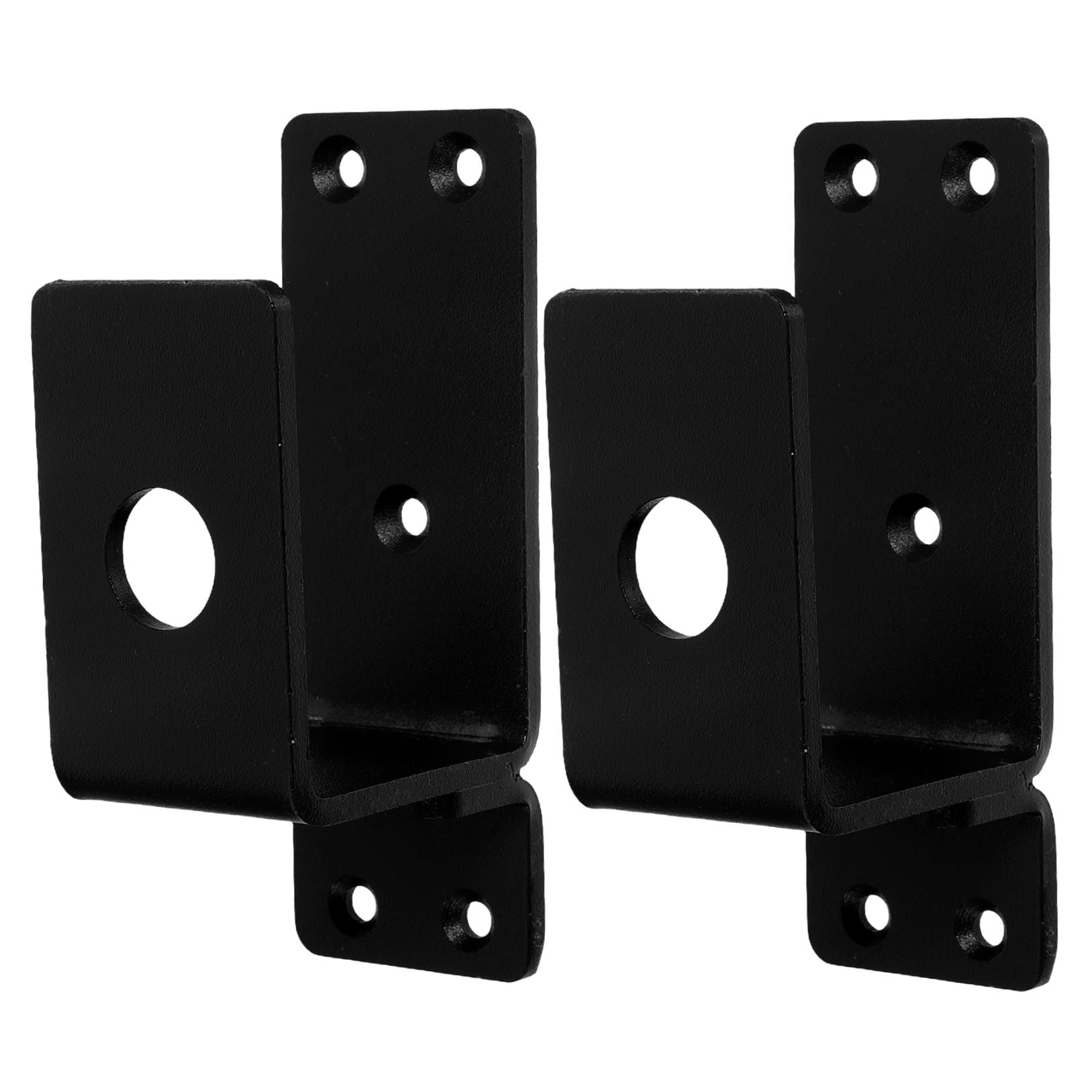 Masteelf 1 Set Heavy Duty Door Barricade Brackets For Home And     U Shaped Bar Holder For Door Brace And