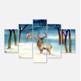 thumbnail image 2 of Amazing Winter Forest with Deer - Landscape Canvas Art Print, 2 of 3
