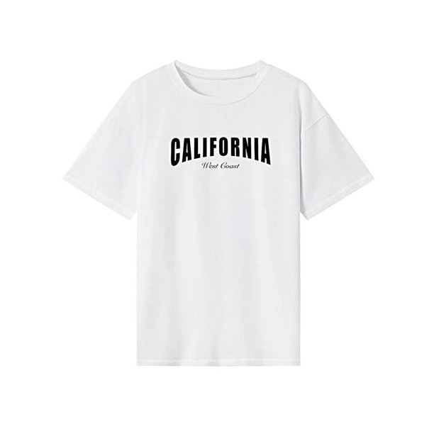 Camiseta de mujer Camiseta básica Camiseta clásica de cuello redondo para mujer Tops de verano para vacaciones M