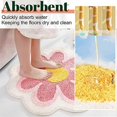 thumbnail image 4 of Non-Slip Bath Mat for Bathroom - Absorbent - Floral Pattern - Yellow6060cm, 4 of 5