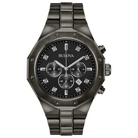 Bulova Men's Chronograph Diamond Accent Stainless Steel Watch 44mm 98D142