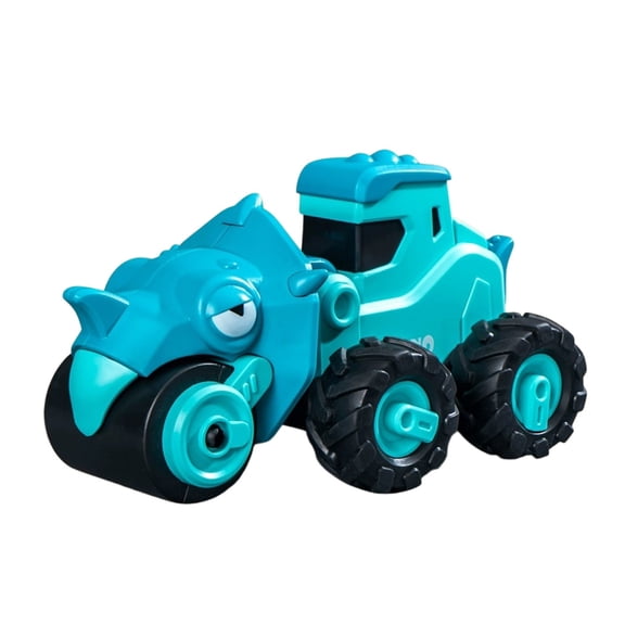 Blue Press And Go Dinosaur Engineering Vehicle Toy Promoting Early Learning Through Play