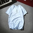thumbnail image 3 of Clothing Henley T Shirts for Men Short Sleeve Button Henley T-Shirts Cotton Thin Casual Loose Tshirt Summer Tshirt Casual Basic Tops, 3 of 3