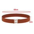 thumbnail image 5 of Abbraccia Women Elastic Waist Belt Dress Belt Casual Durable Simple Clothing Decor Lady Cinch Waistband for Dating Birthday Gift Street Brown, 5 of 9