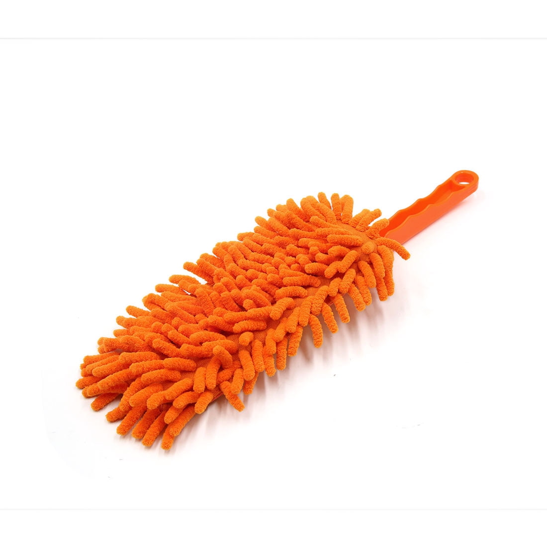 Unique Bargains Chenille Microfiber Cleaning Duster Brush Orange Universal for Car