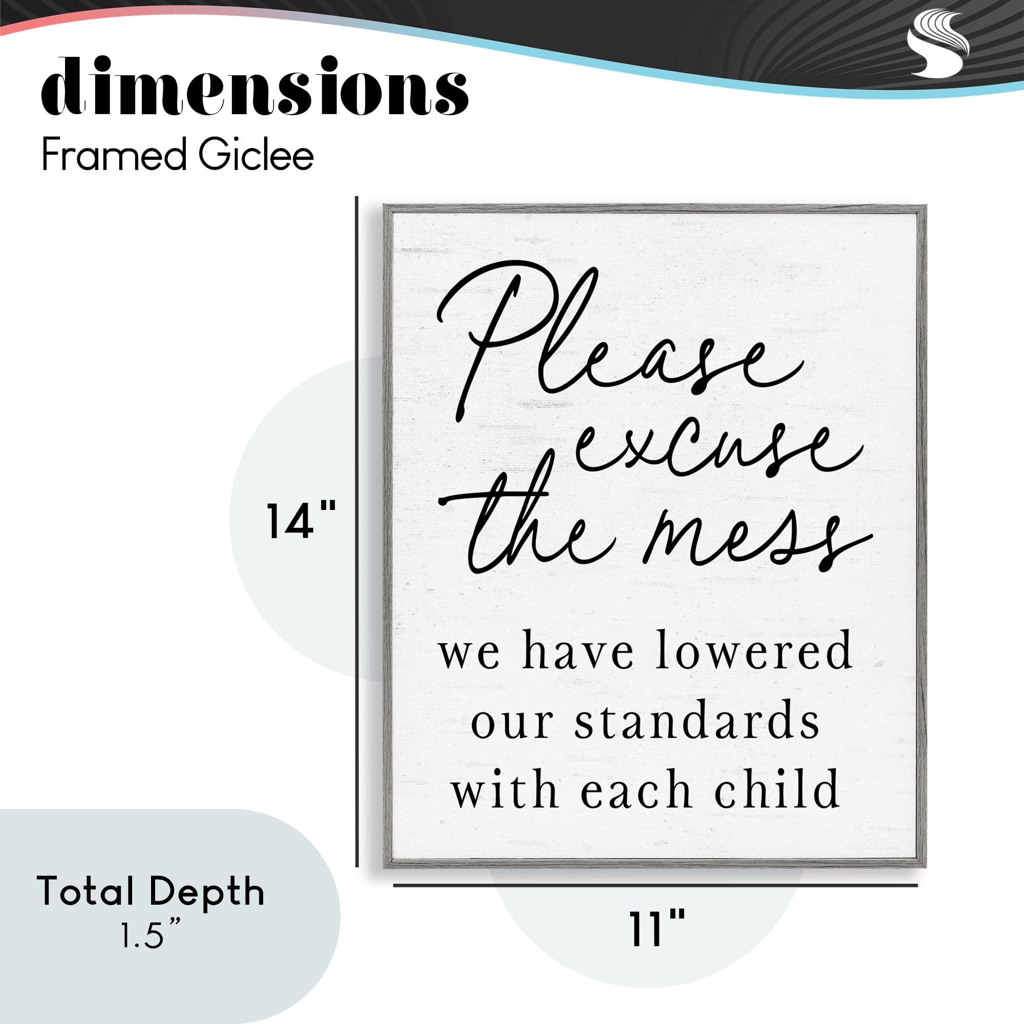Lowered Stand With Each Child Gray Framed Giclee Art, design by Lettered and Lined