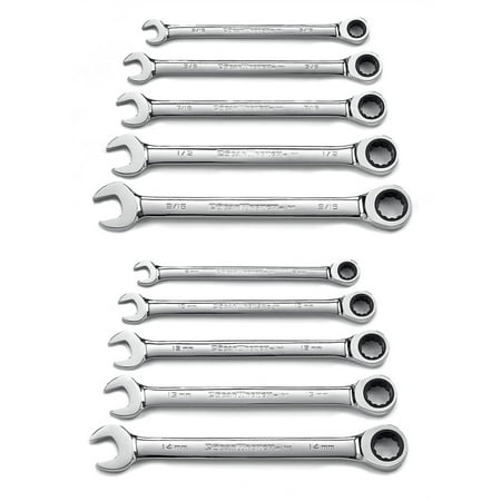 

KD Tools EHT9418 10-Piece SAE/Metric Combination GearWrench Set