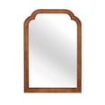 thumbnail image 3 of YIQMI 20x30 inch French Style Rounded Corner MDF Wood Mirror Medium Brown Wall Mirror for Bedroom, Living Room, 3 of 11
