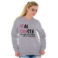 thumbnail image 4 of He Can Heal Cancer Religious BCA Women Crewneck Sweatshirt Brisco Brands X, 4 of 6