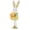 Yellow, variant on Fasiaou Large Flower Bunny Figurine Easter Ornament for Home Desktop and Shelf Decoration Displays,Pink