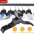 thumbnail image 2 of NPolar 10 Pack Clothes Hangers Non-Slip Notched Space-Saving Plastic Clothing Hangers, 2 of 6