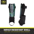thumbnail image 5 of Athletic Works Small Soccer Shin Guards for Kids, Durable PP Shell, Black/Blue/Green, 5 of 9