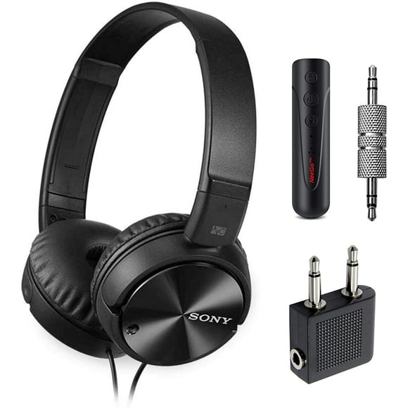 Sony Wired Stereo Headphones + NeeGo Bluetooth Receiver & Adapter