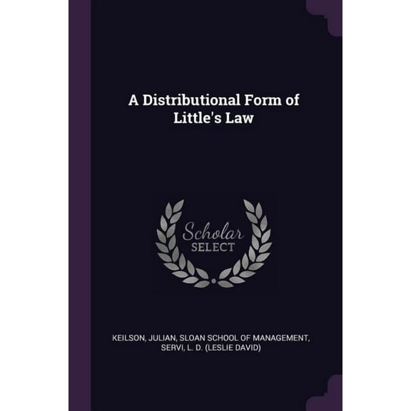 A Distributional Form of Little's Law (Paperback)