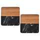 thumbnail image 1 of 2 posavasos de cerámica de madera de acacia con mosaico de mármol, almohadillas aislantes, tazas de té y manteles individuales de café, 1 of 5