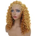 thumbnail image 2 of LUXLUXE Nadia 14.5” Side-parted HD Lace Front Medium Length Natural Looking Curls With Fine Baby Hair, Heat Resistant Fibers, (Strawberry Blonde), 2 of 9
