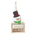 thumbnail image 2 of Porta dinero navideño,Portamonedas navideño con decoraciones colgantes,Colgante de árbol con clip para billetes de madera para Navidad,Clip de madera para billetes Muñeco de nieve navideño, 2 of 8
