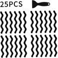 thumbnail image 1 of Pegatinas para ba?era con raspador Tiras antideslizantes Pegatinas autoadhesivas Cinta de ducha de seguridad Pegatinas con raspador 24PCS Negro ZefeiWu 8390615453929, 1 of 1