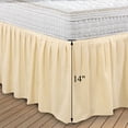 thumbnail image 5 of PiccoCasa Polyester Bed Skirts with 14" Drop Dust Ruffle, Beige Twin, 5 of 7