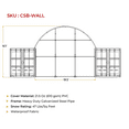 thumbnail image 5 of Shipping Container Canopy Shelter Kit - 40'(L) x 20'(W) 21 Oz PVC White Cover Storage Container Roof and Front Wall w/ Doors and Back End Wall - Snow, UV and Weather-Resistant, 5 of 9