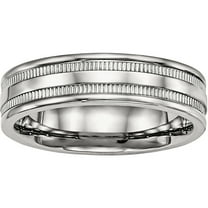 Stainless Steel Polished Grooved 6.00mm Band