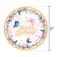 thumbnail image 4 of Spring Butterfly Theme Disposable Tableware Set for Girls Women Butterfly Birthday Party Decor Supplies with Butterfly Printing Paper Plate, Cups, Birthday Banner, 4 of 7