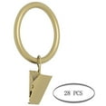 thumbnail image 3 of MERIVILLE Curtain Rings with Clips, Set of 28, 1.5" Inner Diameter, Fits Up to 1 1/4" Rod, Royal Gold, 3 of 3