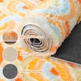 thumbnail image 4 of MeyJey 4'x 6' Shag Area Rug, Soft Fluffy Area Rugs for Kids Room Living Room Bedroom Decor Carpet, Orange, 4 of 7