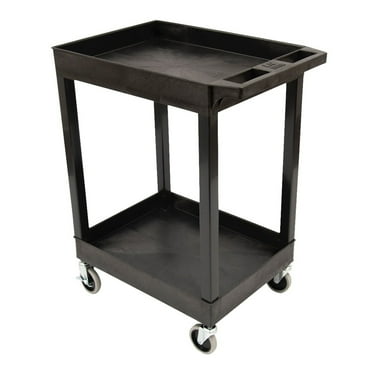 Stand Steady 18" x 27.25" Tubstr Two Shelf Tub Utility Cart - Black