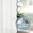 thumbnail image 3 of DriftAway Semi Sheer Scalloped Edge White Coastal Beach Window Curtains for Living Room Bedroom 2 Panels Rod Pocket Each Size 52 Inch by 96 Inch Navy, 3 of 8
