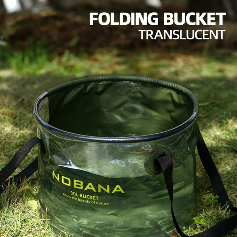 Collapsible Bucket With Handle, Lightweight Folding Water Container 5  Gallon (20l), Portable Collapsible Bucket For Fishing, Camping,outdoor  Survival