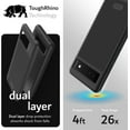 thumbnail image 3 of TUDIA MergeGrip Google Pixel 6a Case 2022 Dual Layer Heavy Duty Phone Case - Matte Black, 3 of 7