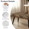 thumbnail image 7 of POLERO Dining Bench Cover, Stretch Bench Seat Covers Slipcover with Elastic Band Washable Rectangle Chair Protector for Dining Room, Bedroom (Brown Cheetah), 7 of 7
