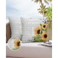 thumbnail image 6 of Outdoor Throw Pillow Cover Watercolor Sunflower with Inspirational Quotes Waterproof Cushion Covers 2 Pack Grey Pillow Cases Home Decoration for Patio Garden Couch Sofa, 6 of 6