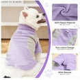 thumbnail image 5 of Classic Fleece Sweatshirt for Small Dogs and Cats, Pullover Jumper - Purple, L, 5 of 8