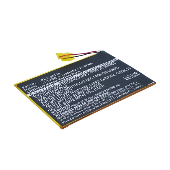 Batteries N Accessories BNA-WB-P5211 Tablets Battery - Li-Pol, 3.7V, 3300 mAh, Ultra High Capacity Battery - Replacement for Visual Land PL2784120 Battery