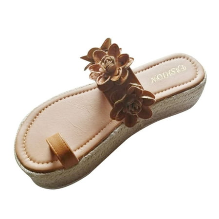

House Slippers for Women Fashion Women Ankle Strap Summer Slide Sandals Flats Flip-Flops Shose