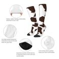 thumbnail image 3 of Fotbe Brown Cow Calcetas Divertidas Estampadas para Hombre y Mujer, Calcetas de Algodón hasta la Rodilla para Caminar, Correr, Enfermería y Embarazo, 3 of 6