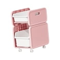 thumbnail image 2 of Tnarru under Desk Storage Box Container Toys Chest Organization File Organizer Organizer Box Storage Bin for Office Kids Room Pantry Pink 48cm with Wheel, 2 of 8