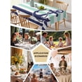 thumbnail image 5 of Anchor Aqua Table Cloth, Modern Navy Blue White Striped Nautical Waterproof Tablecloth for Rectangle Tables, Reusable Washable Fabric Table Cover for Restaurant Kitchen Dining Tables 60"x120", 5 of 6