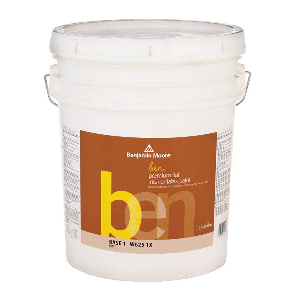 Benjamin Moore Ben Flat Base 1 Acrylic Latex Paint 5 gal.