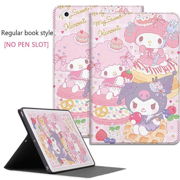Kawaii Sanrio Kuromi aplica 2021 nuevo Ipad9 funda protectora de figura de Anime plana Apple 8 generación Mini6 con ranura para bolígrafo