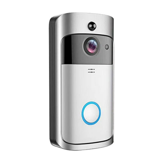 MesaSe Wireless Video Doorbell 720P Visual Real-time Video Bell PIR Detection 2-Way Talk Home with 166° Viewing Angle Smart Door Bell Supports Cloud Storage or TF