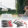 thumbnail image 2 of 5 unidades de señuelos de pesca blandos con ojos 3D, 8 cm, PVC, anzuelo único afilado, cebo artificial plateado para pesca al aire libre, 9,5 g, 2 of 8